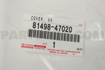 8149847020 Toyota COVER  RR