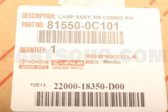 815500C101 Toyota LAMP ASSY, RR