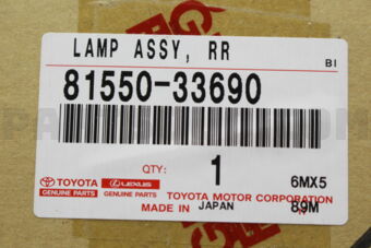 8155033690 LAMP ASSY, RR