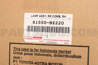 81550BZ220 Toyota LAMP ASSY  RR COMBIN