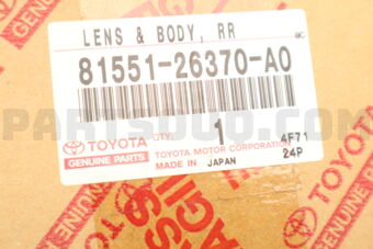8155126370A0 LENS, REAR COMBINATION LAMP, RH