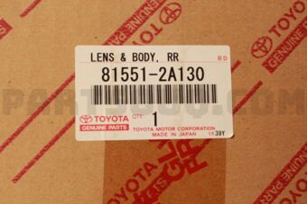 815512A130 LENS, REAR COMBINATION LAMP, RH
