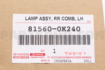 815600K240 LAMP ASSY, RR