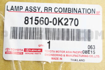 815600K270 LAMP ASSY  RR COMBIN