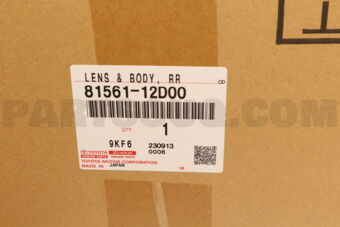 8156112D00 Toyota LENS &amp; BODY, RR