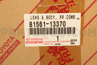 8156113370 Toyota LENS, REAR COMBINATION LAMP, LH