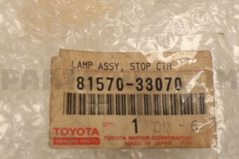 8157033070 Toyota LAMP ASSY, CENTER STOP
