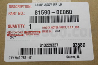 815900E060 LAMP ASSY, REAR, LH