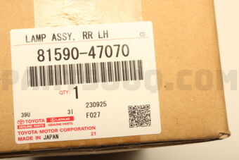 8159047070 LAMP ASSY, RR, LH