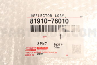 8191076010 Toyota REFLECTOR ASSY