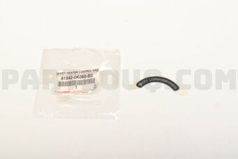 819420K060B0 SHEET, HEATER CONTROL NAME, NO.3
