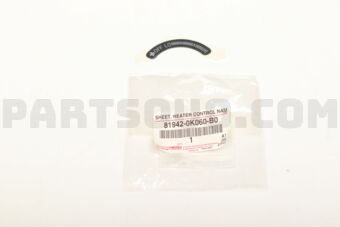 819420K060B0 SHEET, HEATER CONTROL NAME, NO.3