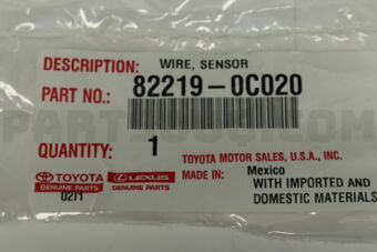 822190C020 WIRE, SENSOR