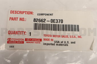 826620E370 COVER, RELAY BLOCK