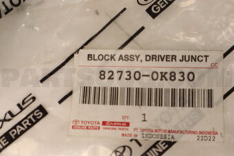 827300K830 BLOCK ASSY, DRIVER S