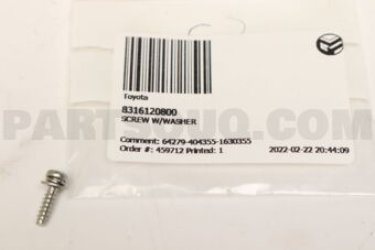 8316120800 SCREW W/WASHER