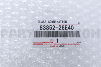 8385226E40 Toyota GLASS, COMBINATION METER