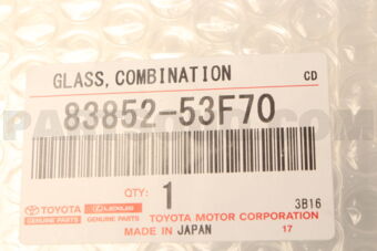 8385253F70 GLASS, COMBINATION METER