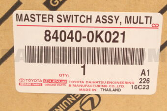 840400K021 MASTER SWITCH ASSY