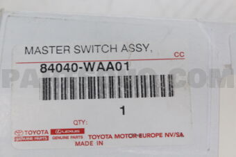 84040WAA01 MASTER SWITCH ASSY