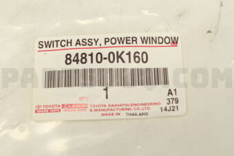 848100K160 SWITCH ASSY  POWER W