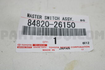8482026150 MASTER SWITCH ASSY, POWER WINDOW R