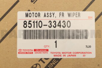 8511033430 MOTOR ASSY, FR WIPER