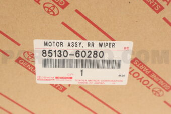 8513060280 Toyota MOTOR ASSY, REAR WIPER