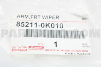 852110K010 ARM, FR WIPER, RH