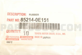 852140E151 RUBBER, WIPER, RH/LH