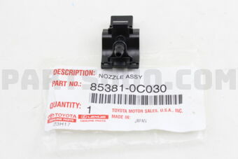 853810C030 NOZZLE & HOSE ASSY, FR WASHER