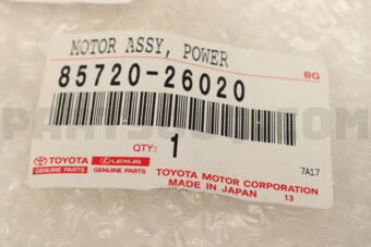 8572026020 MOTOR ASSY, POWER WINDOW REGULATOR