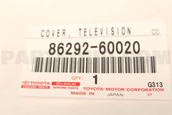 8629260020 COVER, TELEVISION