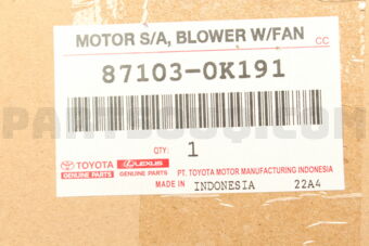 871030K191 MOTOR SUB-ASSY  BLOW