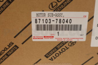 8710378040 Toyota MOTOR SUB-ASSY