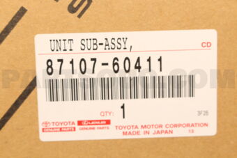 8710760411 Toyota UNIT SUB-ASSY, HEATER RADIATOR