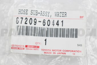 8720960441 HOSE SUB-ASSY, WATER, C