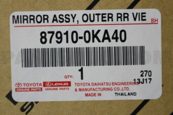 879100KA40 MIRROR ASSY, OUTER REAR VIEW, RH