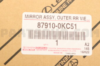 879100KC51 MIRROR ASSY  OUTER R
