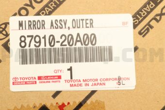 8791020A00 MIRROR ASSY, OUTER REAR VIEW, RH