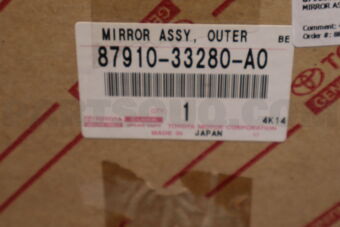 8791033280A0 Toyota MIRROR ASSY, OUTER REAR VIEW, RH