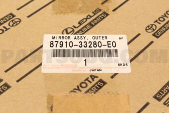 8791033280E0 Toyota MIRROR ASSY, OUTER REAR VIEW, RH