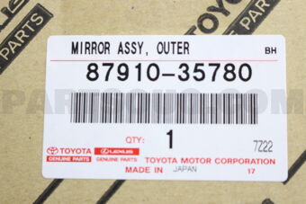 8791035780 MIRROR ASSY, OUTER REAR VIEW, RH