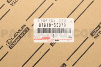 8791052D70 MIRROR ASSY, OUTER REAR VIEW, RH