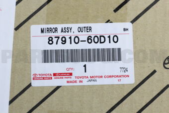 8791060D10 MIRROR ASSY, OUTER REAR VIEW, RH
