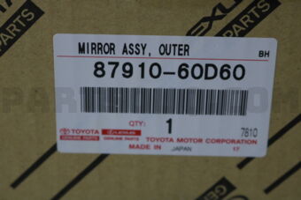 8791060D60 MIRROR ASSY, OUTER REAR VIEW, RH