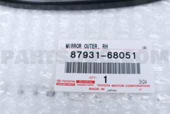 8793168051 Toyota MIRROR SUB-ASSY, OUTER REAR VIEW, RH