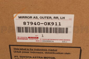 879400K911 Toyota MIRROR ASSY, OUTER REAR VIEW, LH