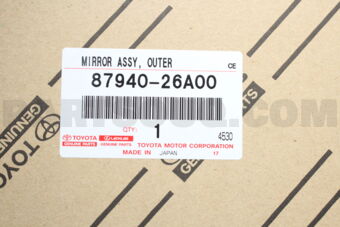 8794026A00 MIRROR ASSY, OUTER