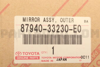 8794033230E0 Toyota MIRROR ASSY, OUTER REAR VIEW, LH